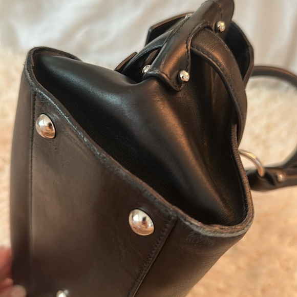 Salvatore Ferragamo Black Leather Handbag - Picture 6 of 9